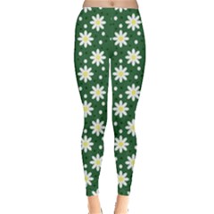 Daisy Dots Green Leggings  by snowwhitegirl