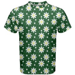 Daisy Dots Green Men s Cotton Tee by snowwhitegirl