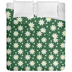 Daisy Dots Green Duvet Cover Double Side (california King Size) by snowwhitegirl