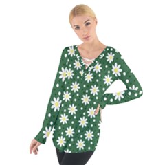 Daisy Dots Green Tie Up Tee by snowwhitegirl