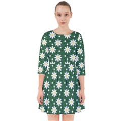 Daisy Dots Green Smock Dress by snowwhitegirl