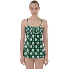 Daisy Dots Green Babydoll Tankini Set by snowwhitegirl