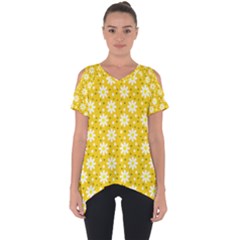 Daisy Dots Yellow Cut Out Side Drop Tee by snowwhitegirl