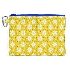 Daisy Dots Yellow Canvas Cosmetic Bag (xl)