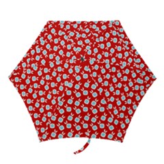 Square Flowers Red Mini Folding Umbrellas by snowwhitegirl