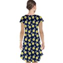 Square Flowers Navy Blue Cap Sleeve Nightdress View2