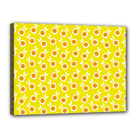 Square Flowers Yellow Canvas 16  X 12  by snowwhitegirl