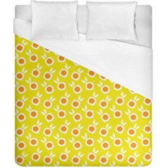 Square Flowers Yellow Duvet Cover (california King Size) by snowwhitegirl