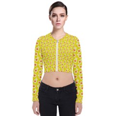 Square Flowers Yellow Bomber Jacket by snowwhitegirl