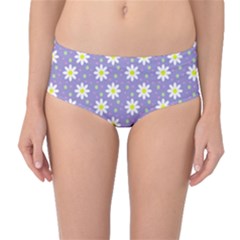 Daisy Dots Violet Mid-waist Bikini Bottoms by snowwhitegirl