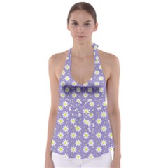 Daisy Dots Violet Babydoll Tankini Top by snowwhitegirl