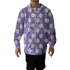 Daisy Dots Violet Hooded Wind Breaker (kids) by snowwhitegirl