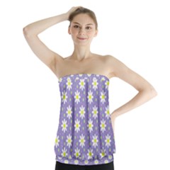 Daisy Dots Violet Strapless Top by snowwhitegirl