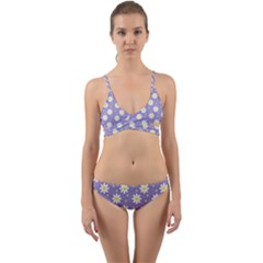 Daisy Dots Violet Wrap Around Bikini Set by snowwhitegirl