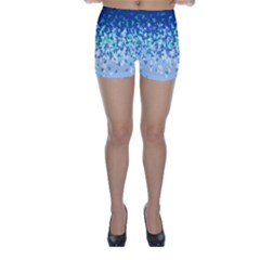 Blue Disintegrate Skinny Shorts by jumpercat