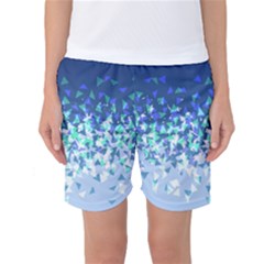 Blue Disintegrate Women s Basketball Shorts by jumpercat