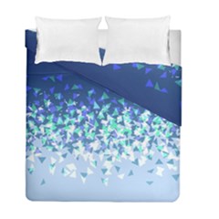 Blue Disintegrate Duvet Cover Double Side (full/ Double Size) by jumpercat