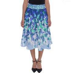 Blue Disintegrate Perfect Length Midi Skirt by jumpercat