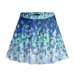 Blue Disintegrate Mini Flare Skirt by jumpercat