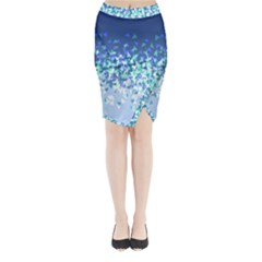 Blue Disintegrate Midi Wrap Pencil Skirt by jumpercat