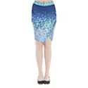 Blue Disintegrate Midi Wrap Pencil Skirt View1