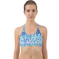 Blue Disintegrate Back Web Sports Bra by jumpercat