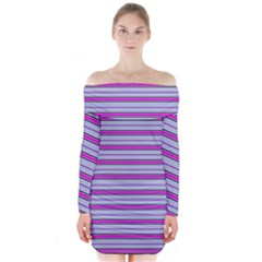 Color Line 4 Long Sleeve Off Shoulder Dress by jumpercat