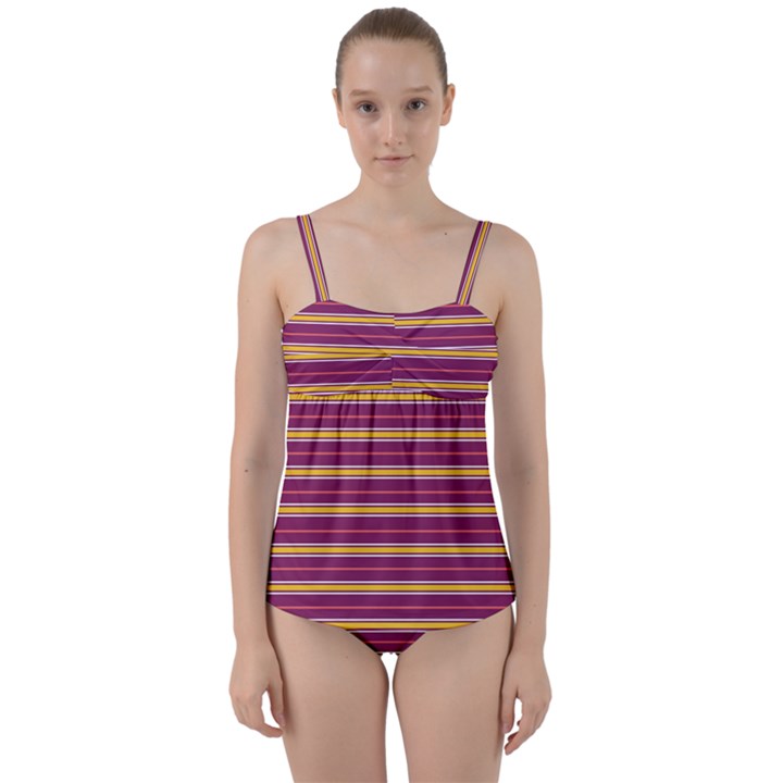 Color Line 5 Twist Front Tankini Set