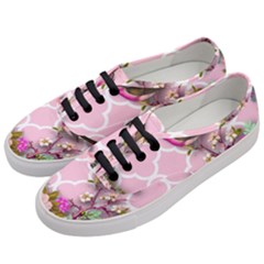 Shabby Chic,floral,bird,pink,collage Women s Classic Low Top Sneakers by NouveauDesign