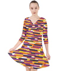 Fast Capsules 4 Quarter Sleeve Front Wrap Dress	 by jumpercat