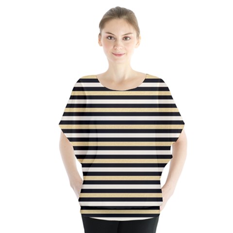 Black And Gold Stripes Blouse by jumpercat