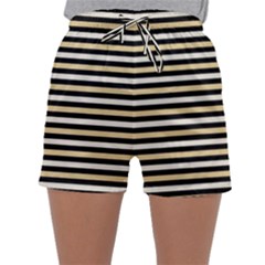 Black And Gold Stripes Sleepwear Shorts by jumpercat