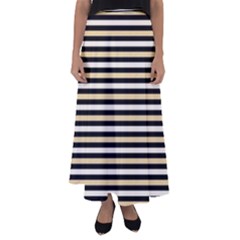 Black And Gold Stripes Flared Maxi Skirt by jumpercat