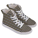 Black And Gold Stripes Men s Hi-Top Skate Sneakers View3