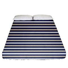 Royal Gold Classic Stripes Fitted Sheet (queen Size) by jumpercat