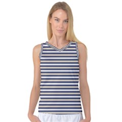 Royal Gold Classic Stripes Women s Basketball Tank Top by jumpercat