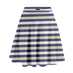 Royal Gold Classic Stripes High Waist Skirt by jumpercat