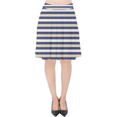 Royal Gold Classic Stripes Velvet High Waist Skirt by jumpercat