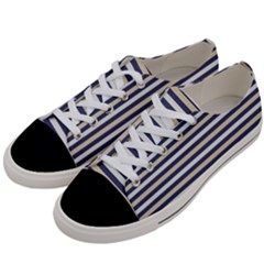 Royal Gold Classic Stripes Women s Low Top Canvas Sneakers