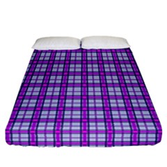 Purple Tartan Fitted Sheet (california King Size) by jumpercat