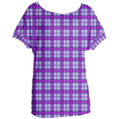 Purple Tartan Women s Oversized Tee by jumpercat