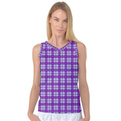 Purple Tartan Women s Basketball Tank Top by jumpercat