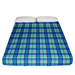 Sea Tartan Fitted Sheet (california King Size) by jumpercat