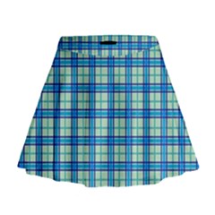 Sea Tartan Mini Flare Skirt by jumpercat