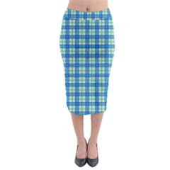 Sea Tartan Midi Pencil Skirt by jumpercat