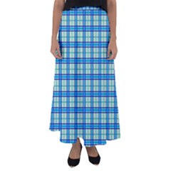 Sea Tartan Flared Maxi Skirt by jumpercat