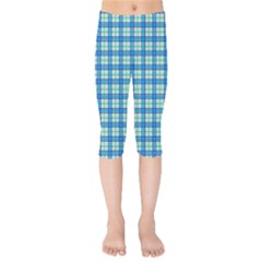 Sea Tartan Kids  Capri Leggings  by jumpercat