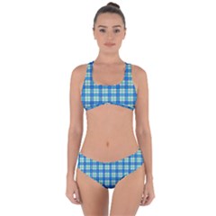 Sea Tartan Criss Cross Bikini Set by jumpercat