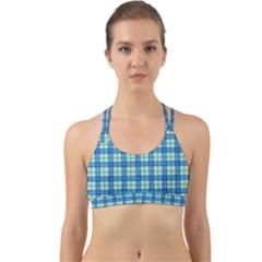 Sea Tartan Back Web Sports Bra by jumpercat