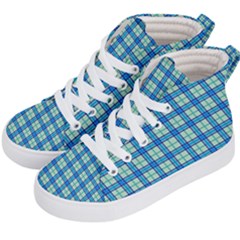 Sea Tartan Kid s Hi-top Skate Sneakers